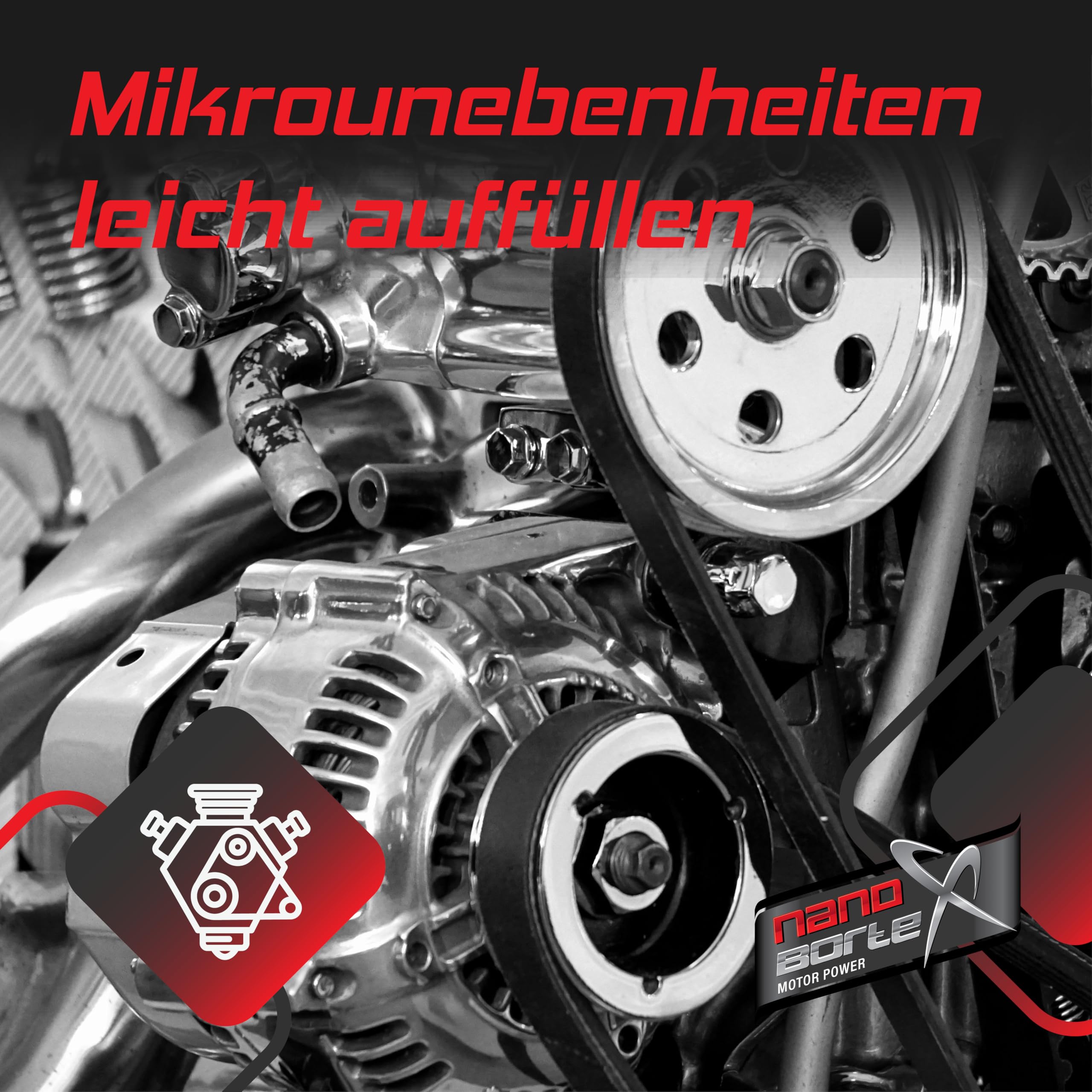 NanoBorTeX Ceramic Ultra-Boost Motoröladditiv 300ml - Hochleistungs-Keramik- und BOR-Verschleißschutz für weniger Reibung, höhere Motorlebensdauer, ruhigeres Motorverhalten & weniger Verbrauch