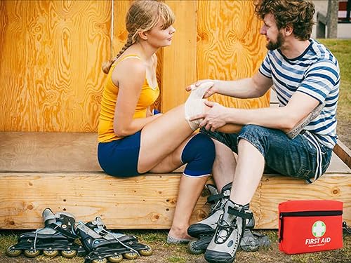 Miniatura 7 de Mini bolsa de primeros auxilios vacía (solo bolsa), botiquín de primeros auxilios preparado en casa, oficina, vehículo, pequeña bolsa de primeros