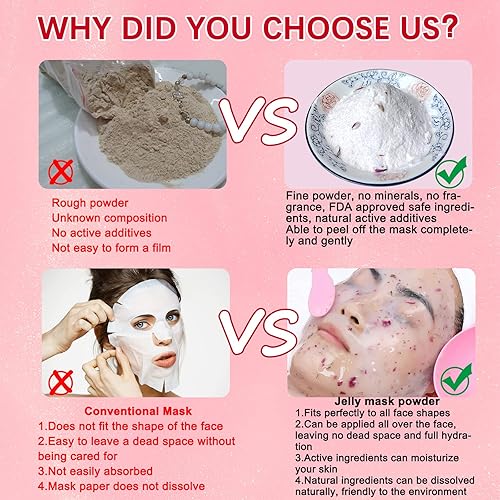 Miniatura 8 de Máscara facial profesional de gelatina para tratamientos faciales  Mejora de oro de 24 quilates y rosa búlgara para el cuidado de la piel para