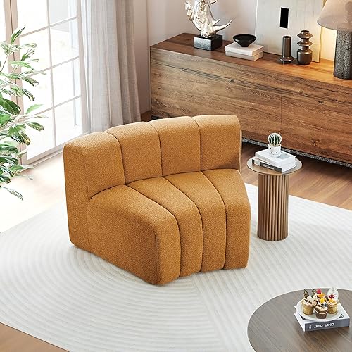 Vista 38 de LEVNARY Módulo redondo 1/8 para sofá modular (beige)