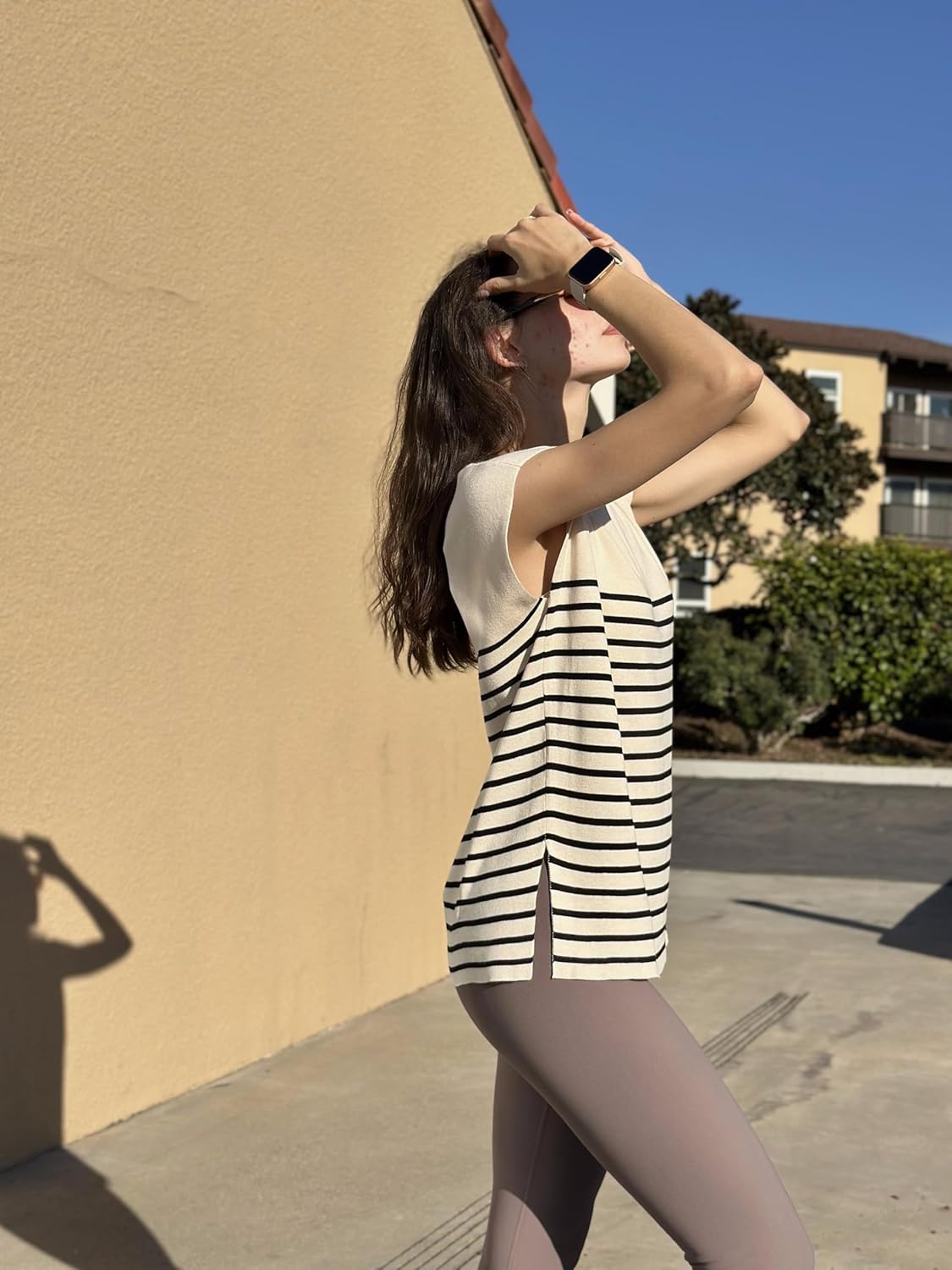 Zeagoo Sweater Vest Women Crew Neck Loose Fit Knit Lightweight T Shirts Pullover Casual Summer Outfits - Image 2