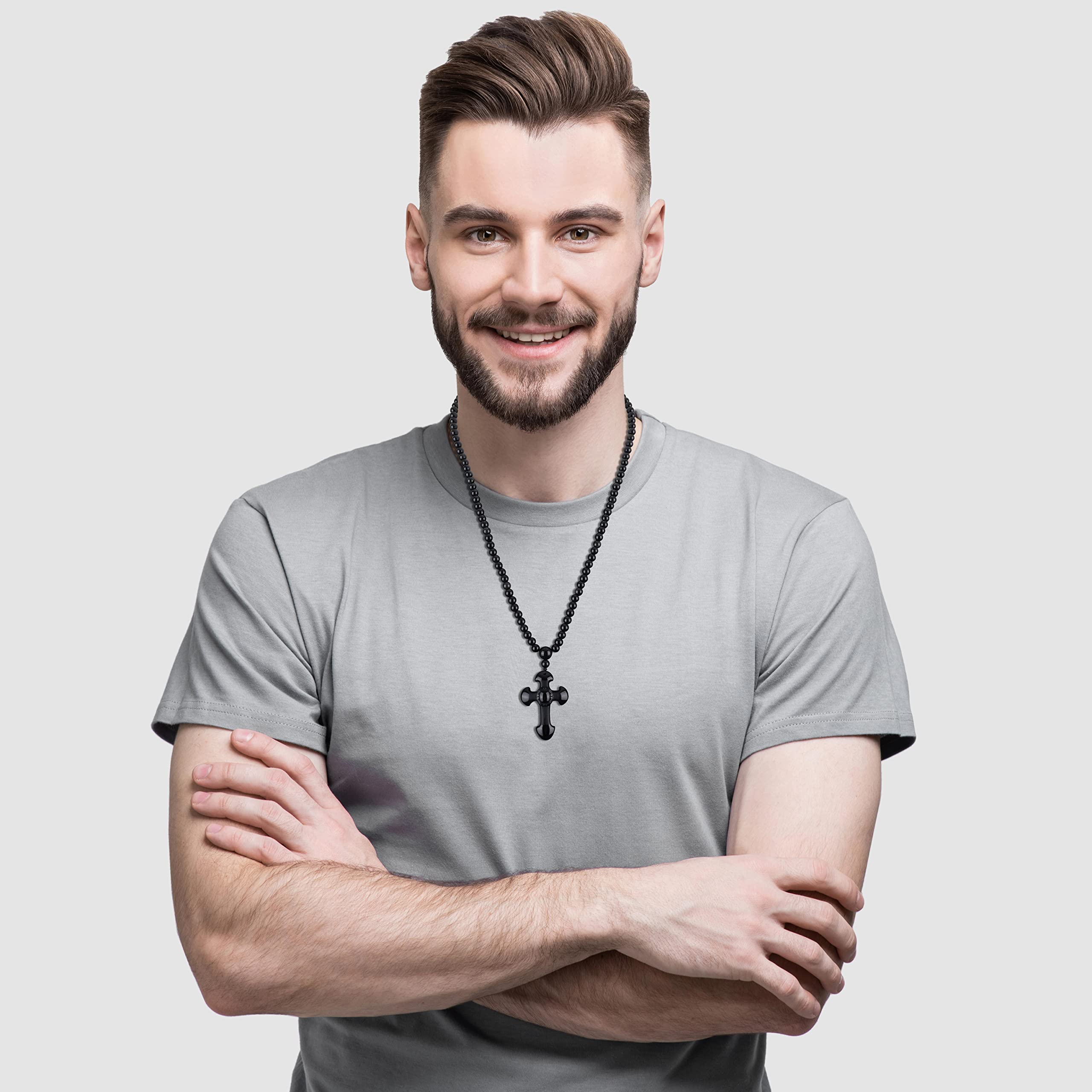 COAI 108 Obsidian Mala Rosenkranz Gebetskette