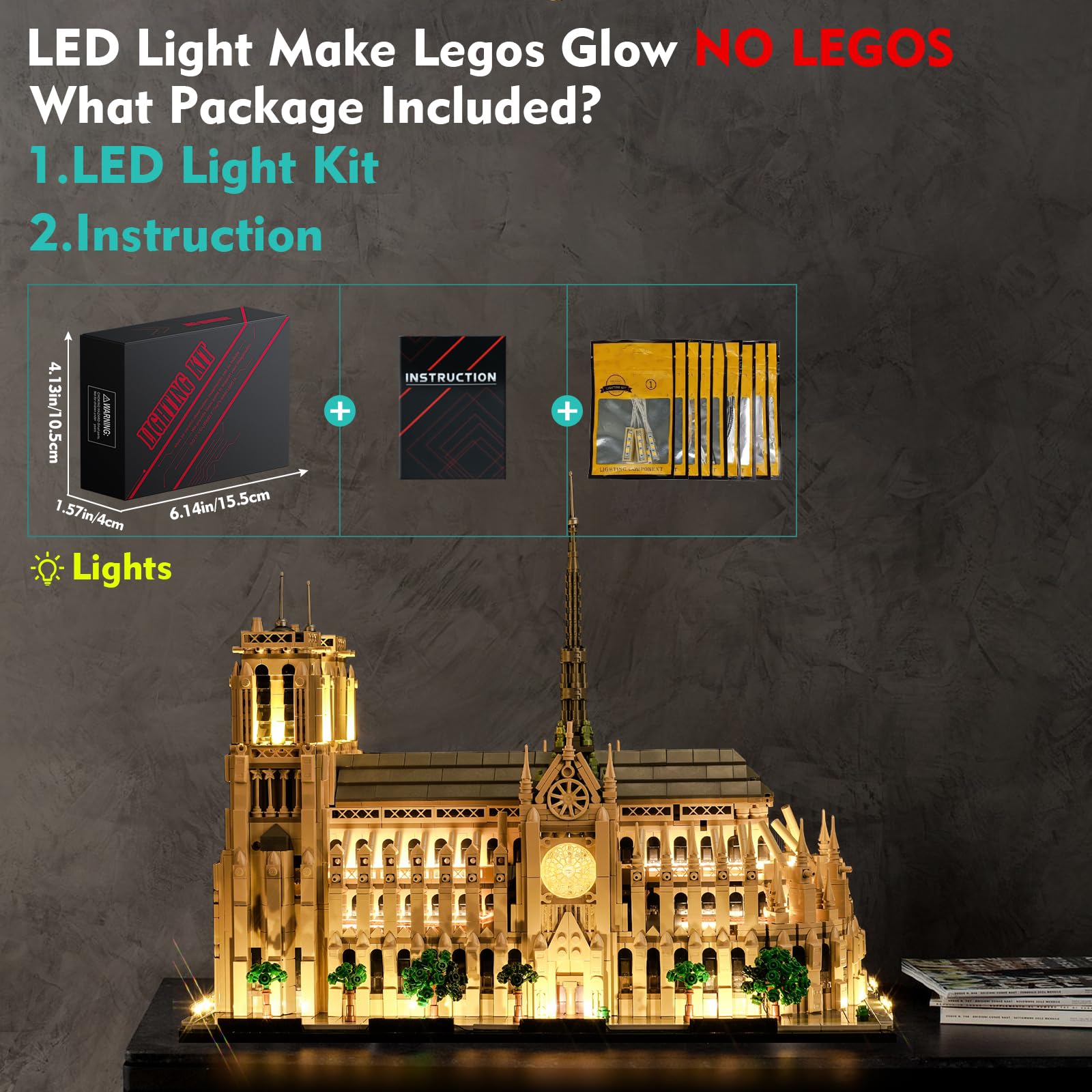 Amazon.co.jp: LocoLee ライトキット レゴノートルダム大聖堂建築21061