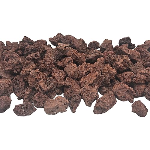 Miniatura 6 de Rocas de lava roja de 18 a 20 libras de 1 a 3 pulgadas  Piedras volcánicas naturales para paisajismo, caminos, bordes, mantillo, hogueras, acuarios,
