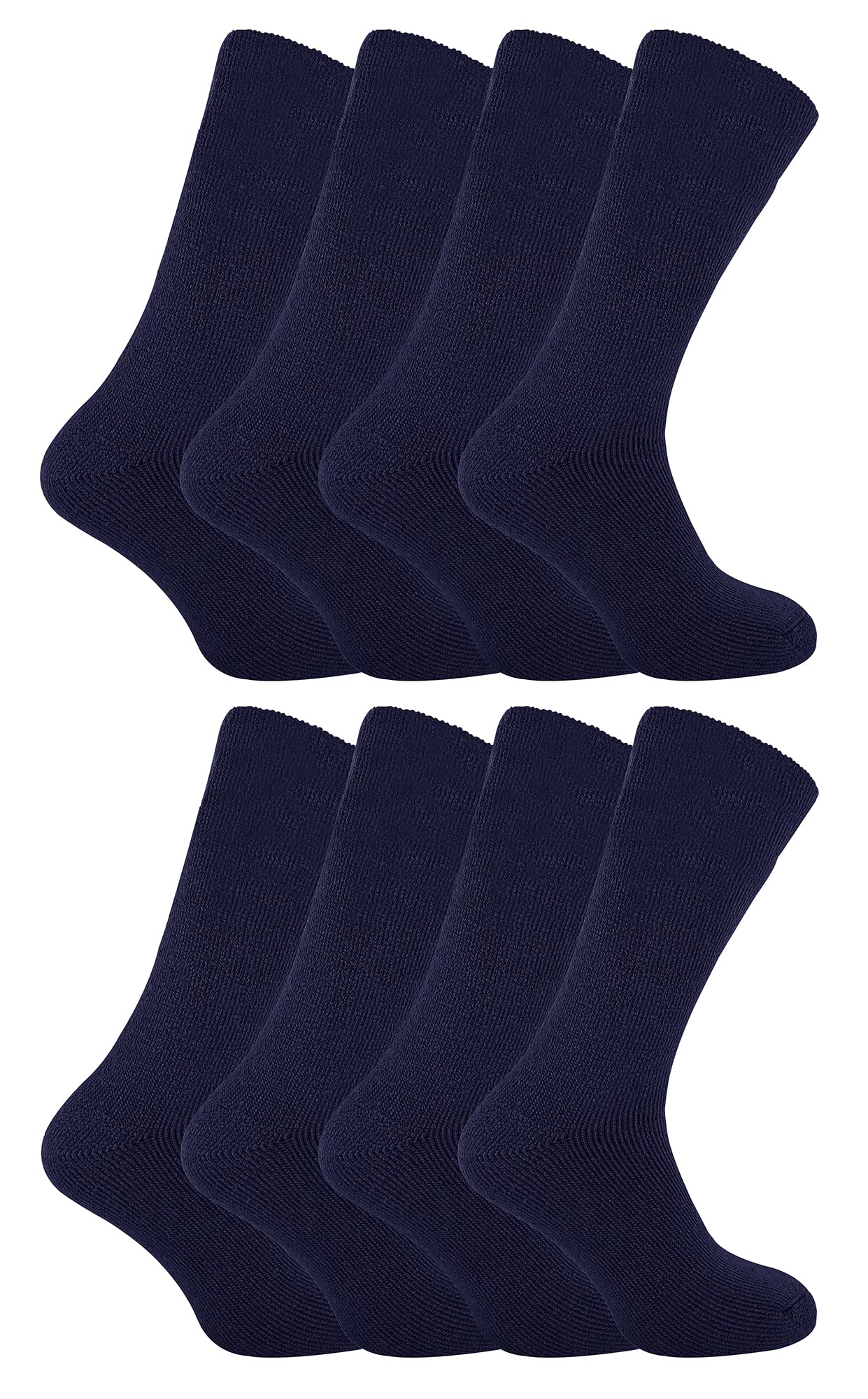 Sock Snob Men's Navy 8 Pack Thermal Sleep Socks | Soft & Comfortable Warm Bed Socks For | Size 6-11 (6-11, )