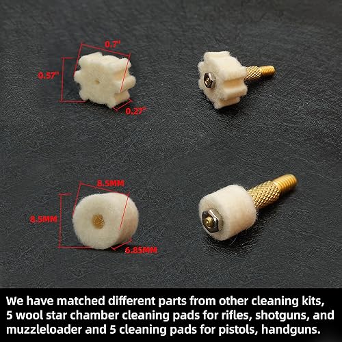 Miniatura 6 de BESTNULE Kit universal de limpieza de pistolas para rifles, pistolas, pistolas, escopetas, kits de limpieza de armas para todas las armas,