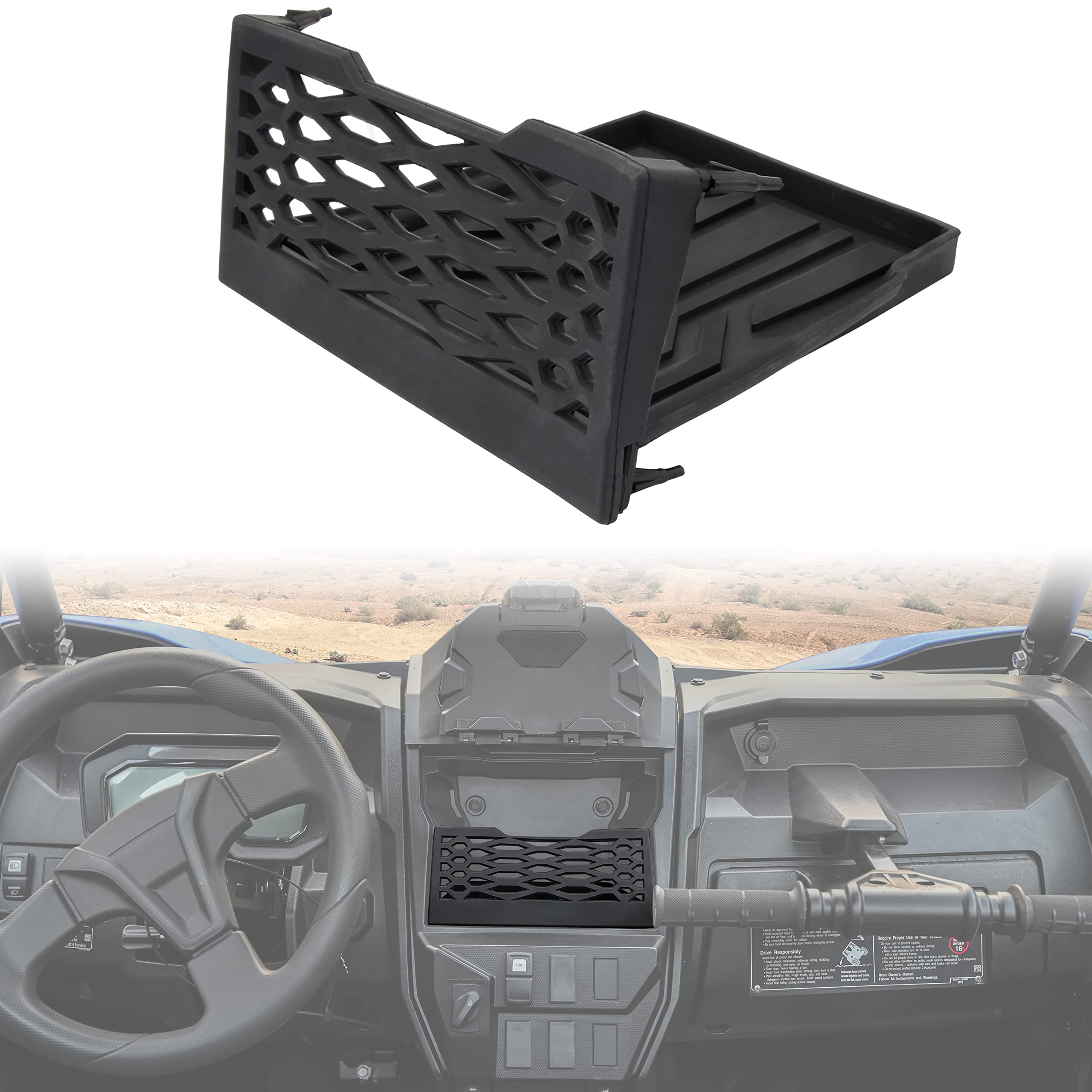 SAUTVS Dashboard Dash Net with Anti-Slip Tray for Kawasaki Teryx KRX 1000 (1PCS, Replace #99994-1340)