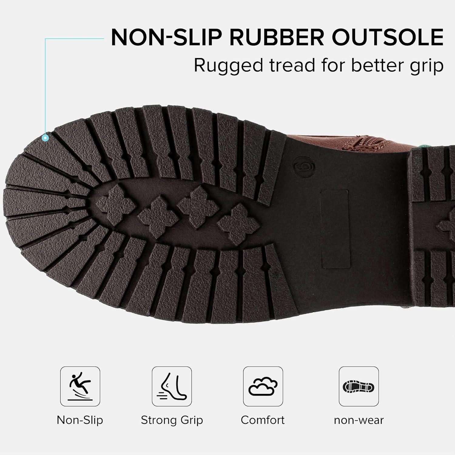 Vepose Women's Combat Boots Low Heel, Mid Calf Military Boots with Card Knife Wallet Pocket - Image 5