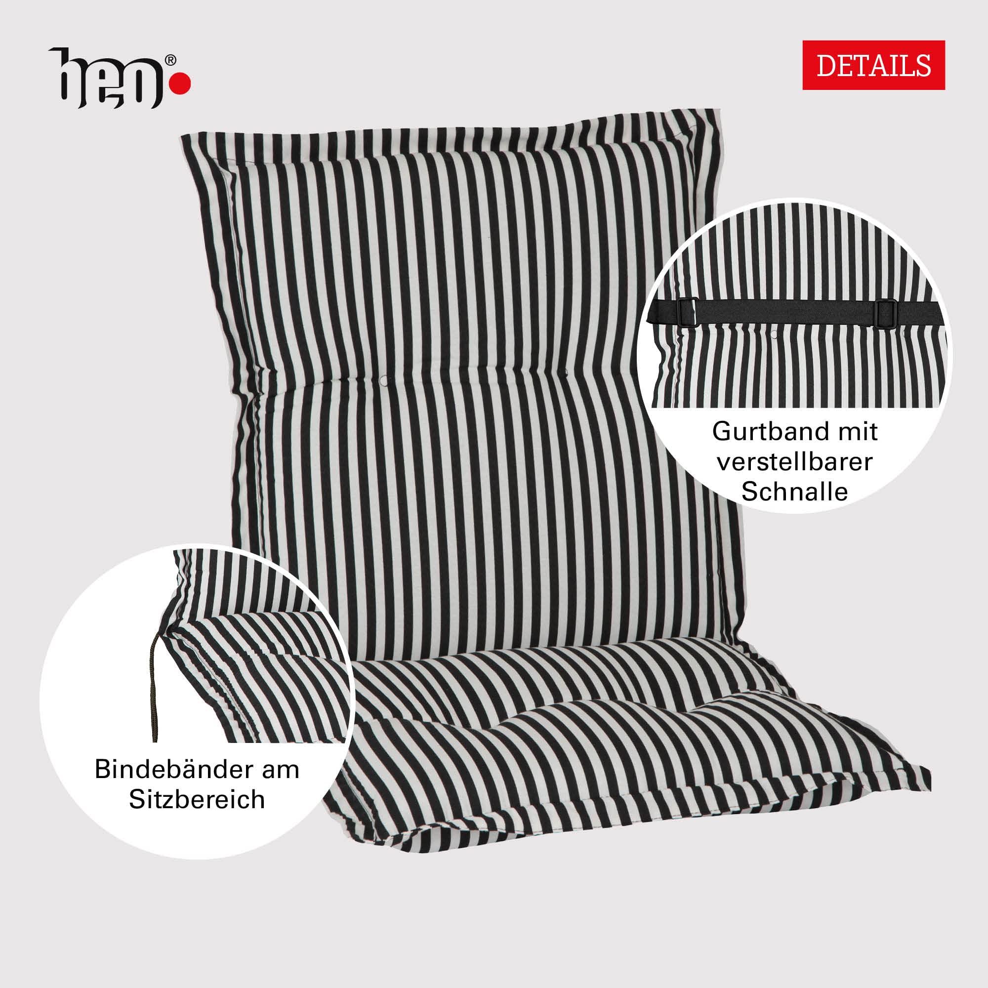 Beo Nizza relaxstoelkussen, waterafstotend, Made in EU, premium