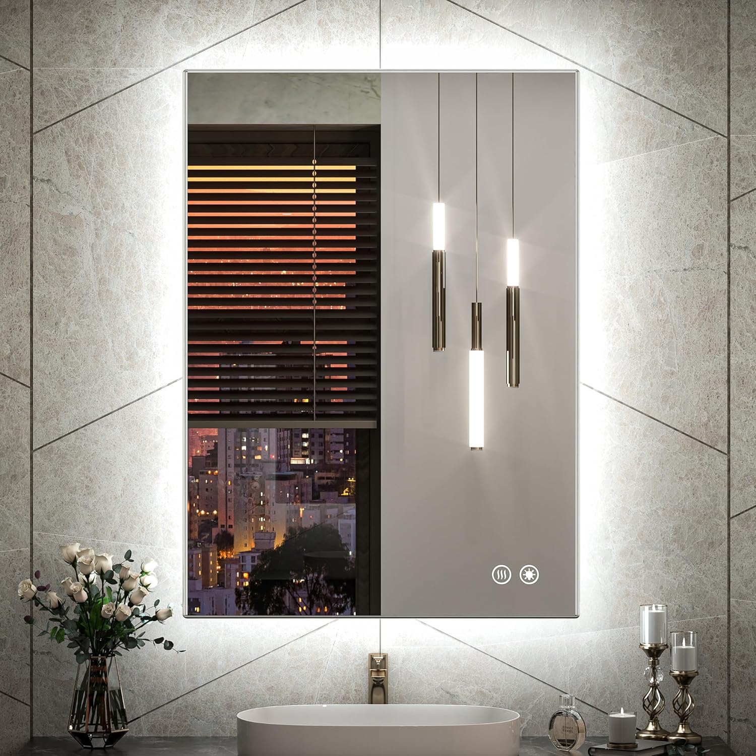 TokeShimi 24 x 36 Inch Backlit LED Mirror for Vanity