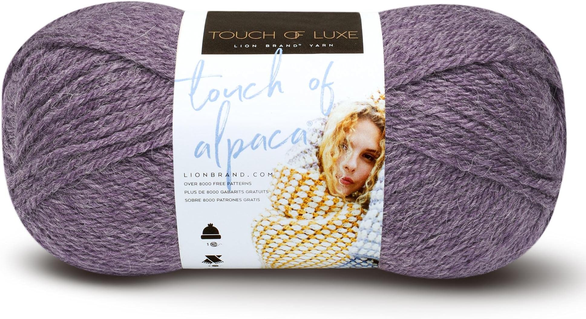 Lion Brand Yarn Touch of Alpaca Yarn, Purple Aster