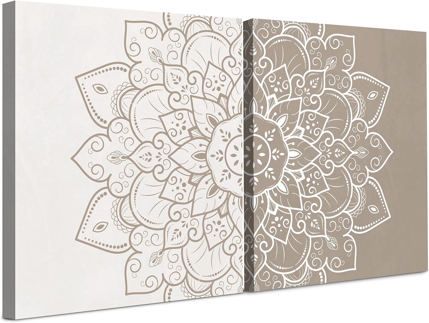 Mandala Wall Art Decor – Mandala Wall Decor Lotus Flower 24×40 – Bohemian Canvas Wall Art – Moroccan Mandala Art – Boho Wall Art Framed Picture Artwork for Living Room, Bedroom, Office & Home Decor