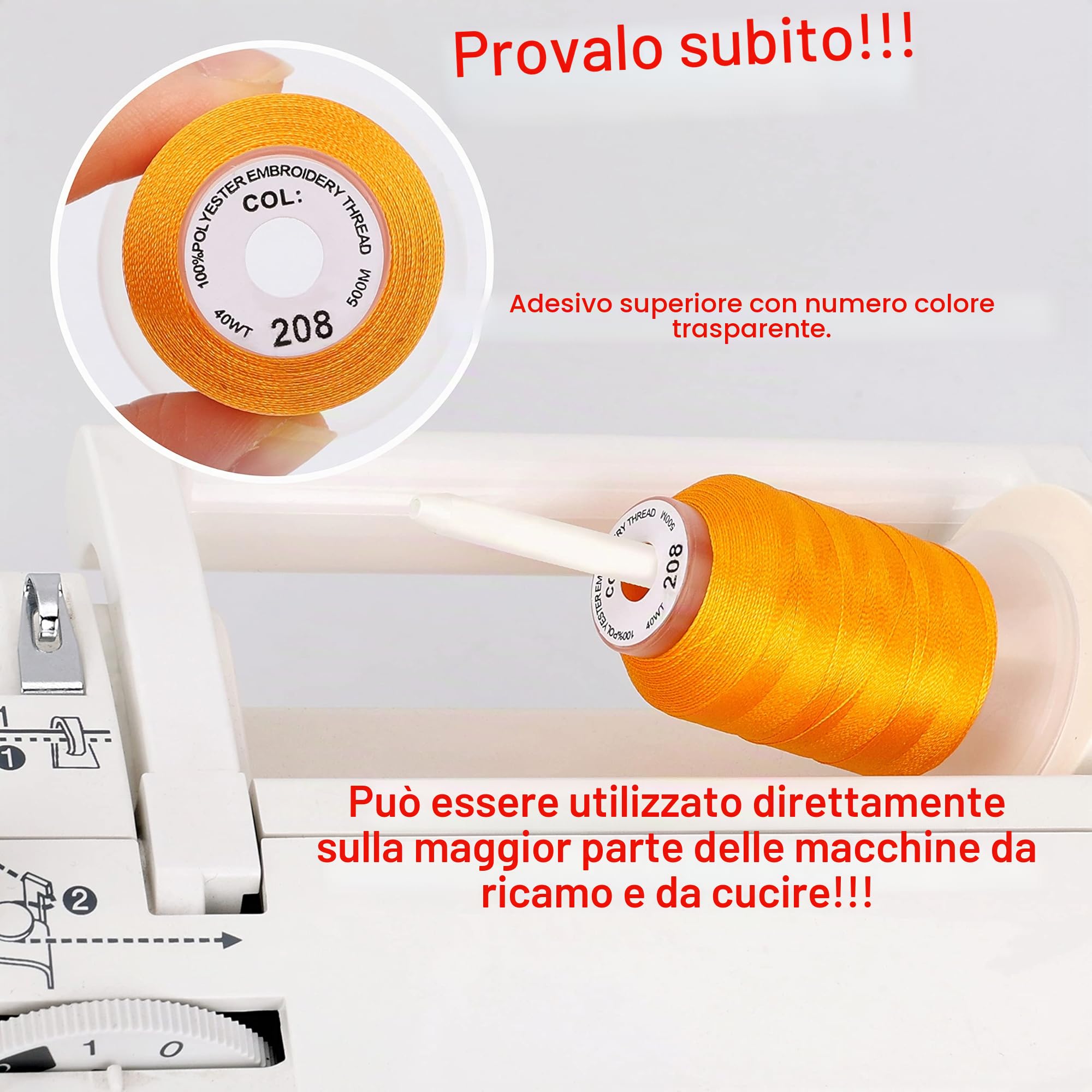 New brothread 63 Brother Colori poliestere filo di ricamo macchina 500M (550Y) / bobina Per Brother/Babylock/Janome/Singer/Pfaff ricami e cuciture macchina