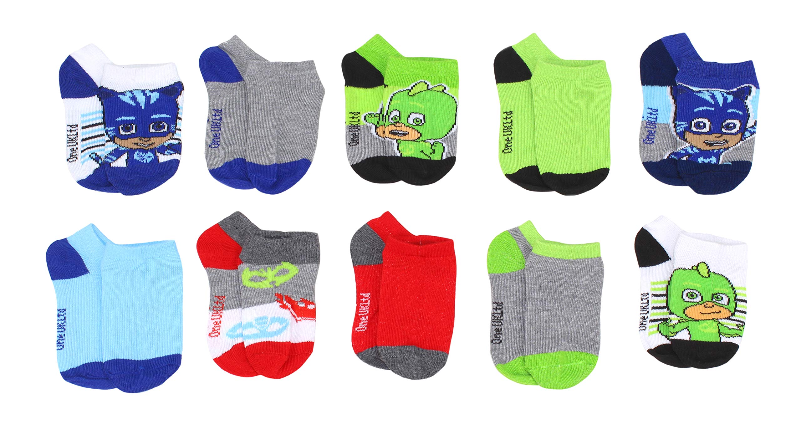PJ MasksPJ Masks Boy's 10-Pack No Show Socks