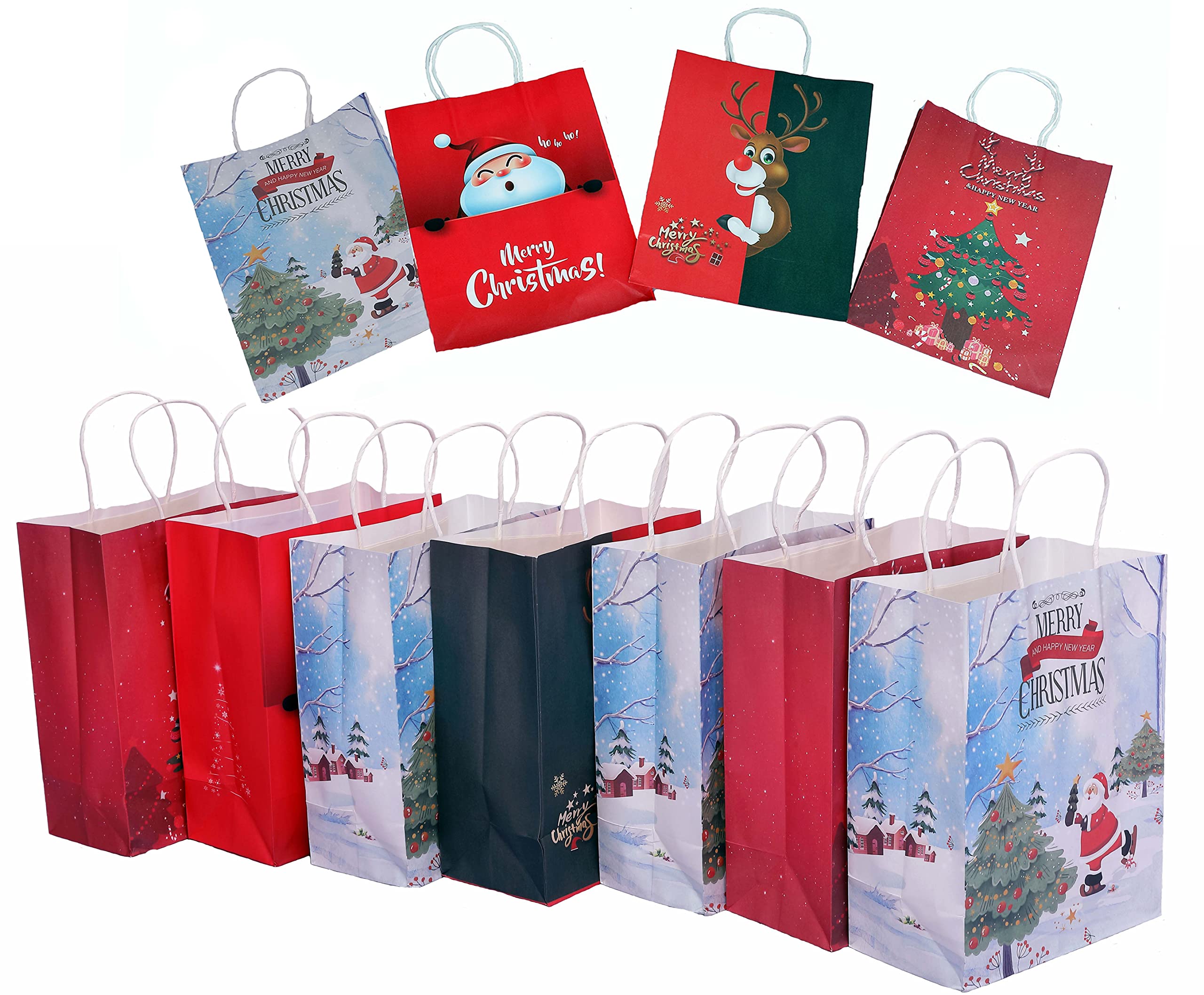 Amazon | クリスマス ラッピング 袋 紙袋 12枚セット マチあり ギフト