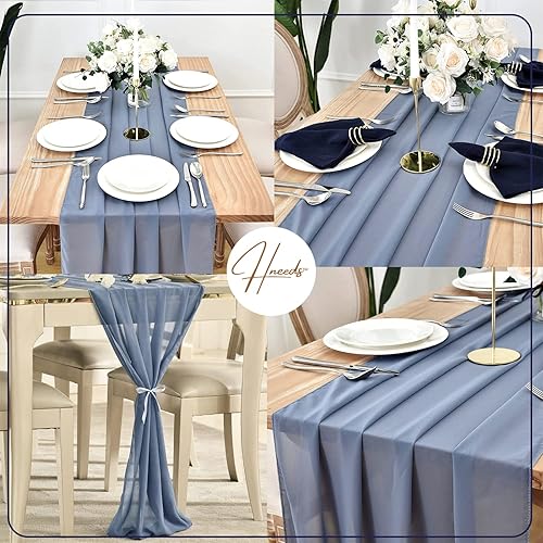 Miniatura 8 de Camino de mesa de gasa de 10 pies, 27 x 120 pulgadas, romántica tela transparente para decoraciones de boda, baby shower, fiesta de cumpleaños,