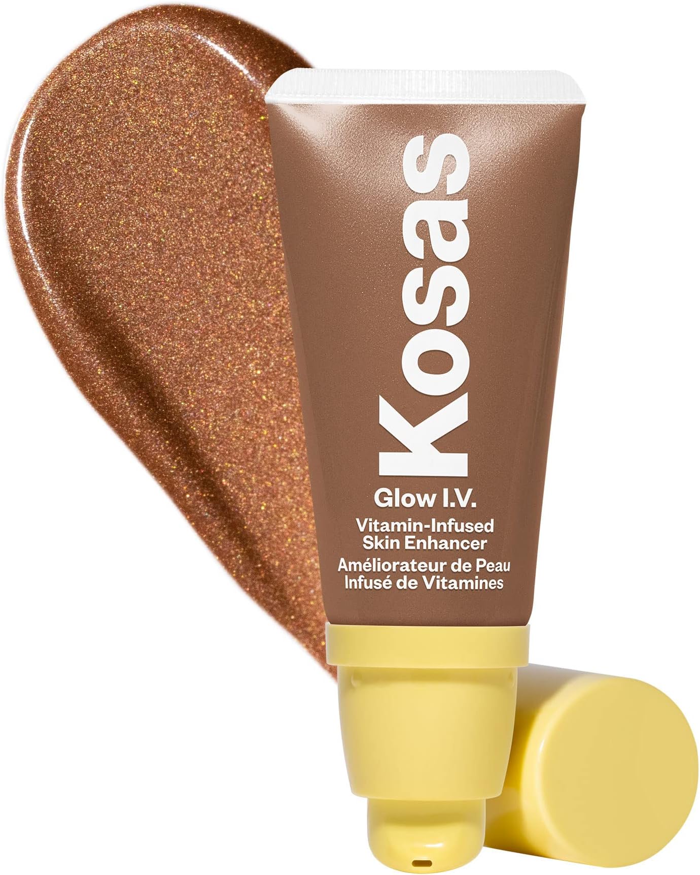 Kosas Glow I.V. Vitamin-Infused Skin Enhancer Face Makeup - Tinted Beauty Highlighter for a Healthy Glow - Recharge