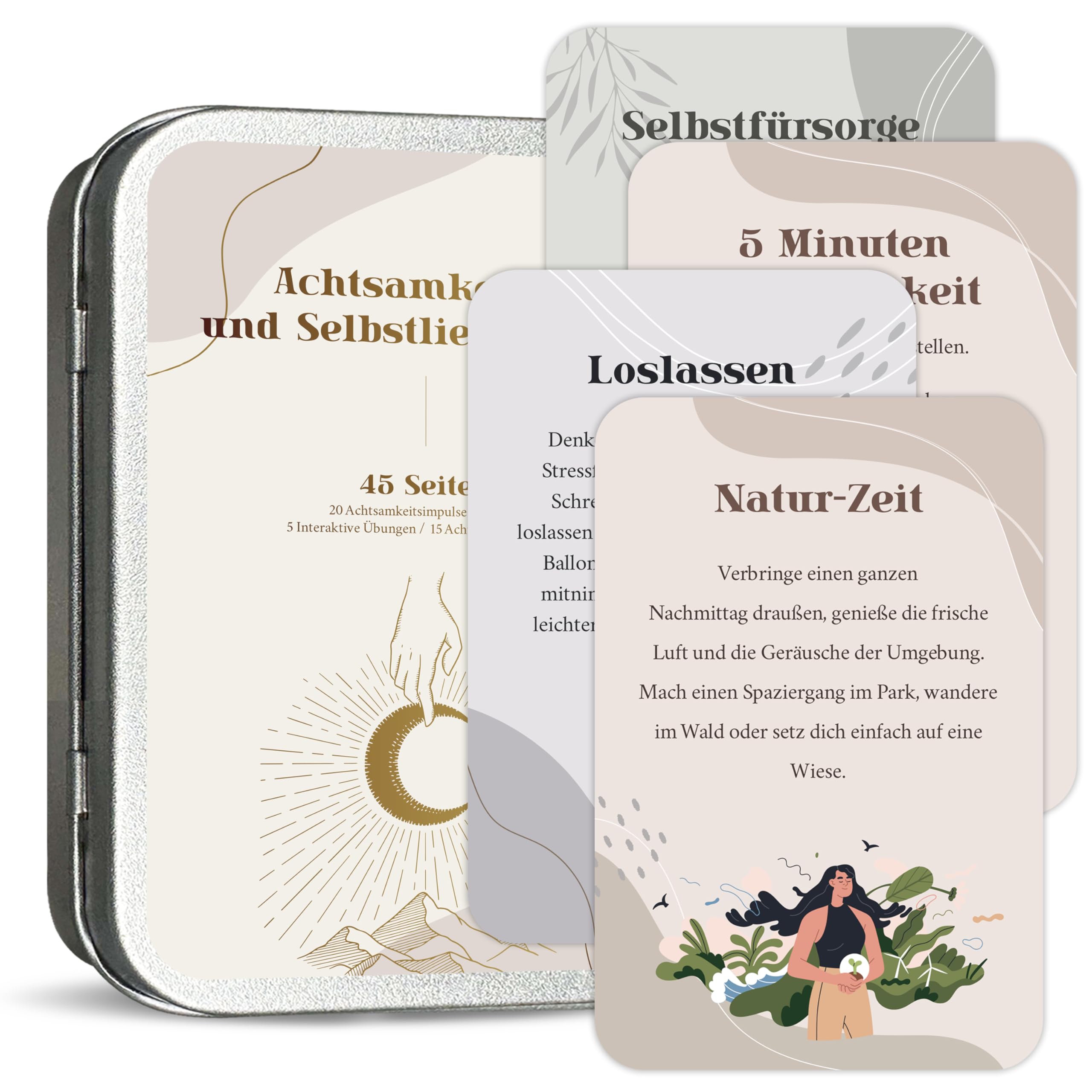 45 Affirmation Cards for Women Adults, Mindfulness & Attention, Meditation Accessories, Positive Affirmations Cards