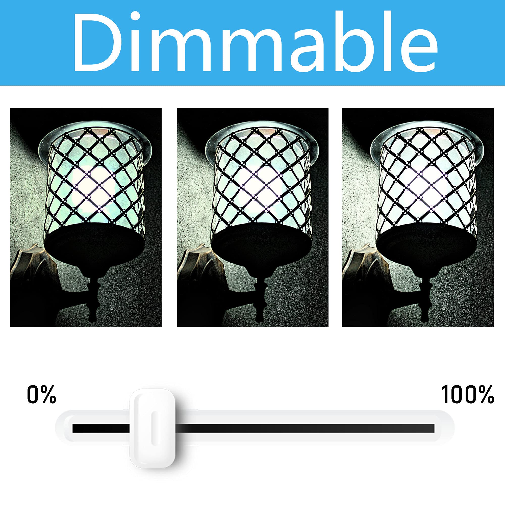 Bombillas led Paquete de 10 Bombillas Vela filamento Regulable E14, 6000K, Blanco frío, 4W, C35, Tornillo Edison pequeño, Equivalente a incandescente 40W