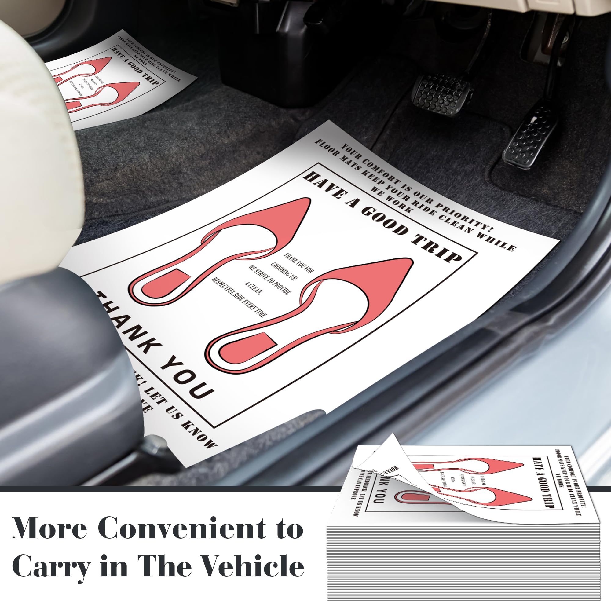 Solaradgy 100Pcs Paper Floor Mats for Cars 16 x 20 Inches Paper Floor Mats for Cars Detail with — view 7