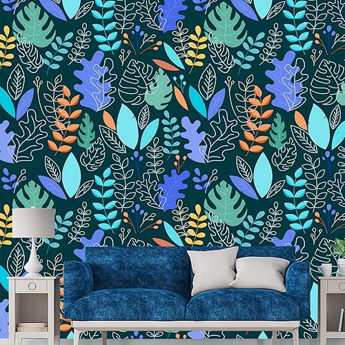 Miniatura 9 de Papel tapiz colorido de 121 x 16.5 pulgadas, papel tapiz autoadhesivo extraíble para paredes, muebles, revestimientos de rollos de vinilo