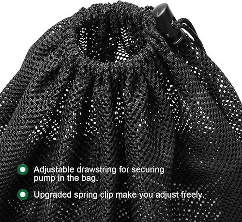 Miniatura 10 de Coolrunner Bolsa de barrera de bomba, bolsa de filtro de bomba de estanque de 12 x 15.7 pulgadas, bolsa de medios negra, bolsa de malla grande para