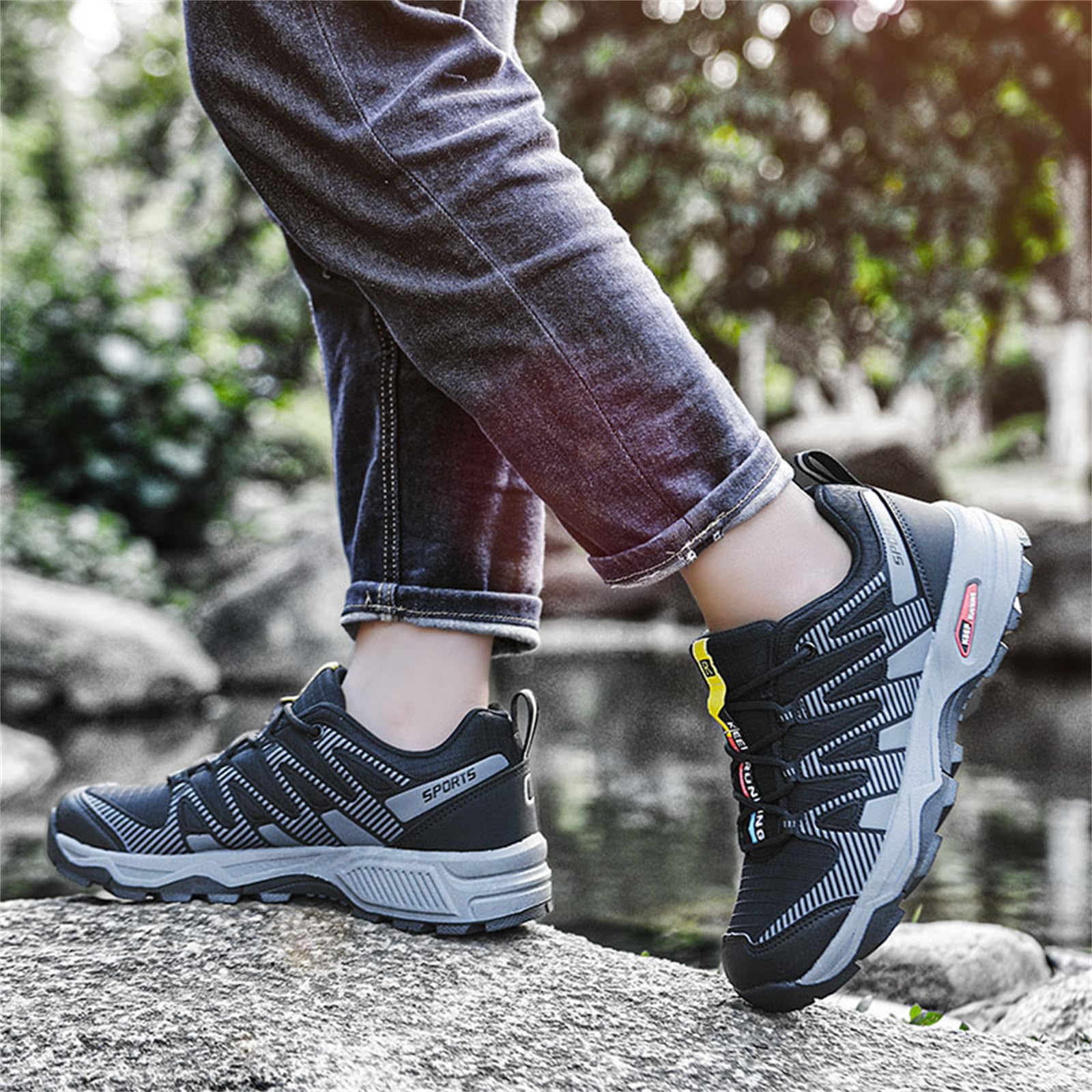 MEIION OrthoTrailPro Chaussures de Marche à Confort orthopédique Chaussures de randonnée imperméables et Respirantes, légères et Confortables pour activités en extérieur
