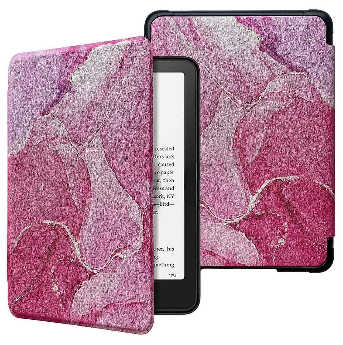 ProElite Cover Case for Kindle Paperwhite 12th Gen 7 inch Case, Slim Smart Flip case Cover for Amazon Kindle Paperwhite 12th Generation 7 inch 2024, Marble Pink