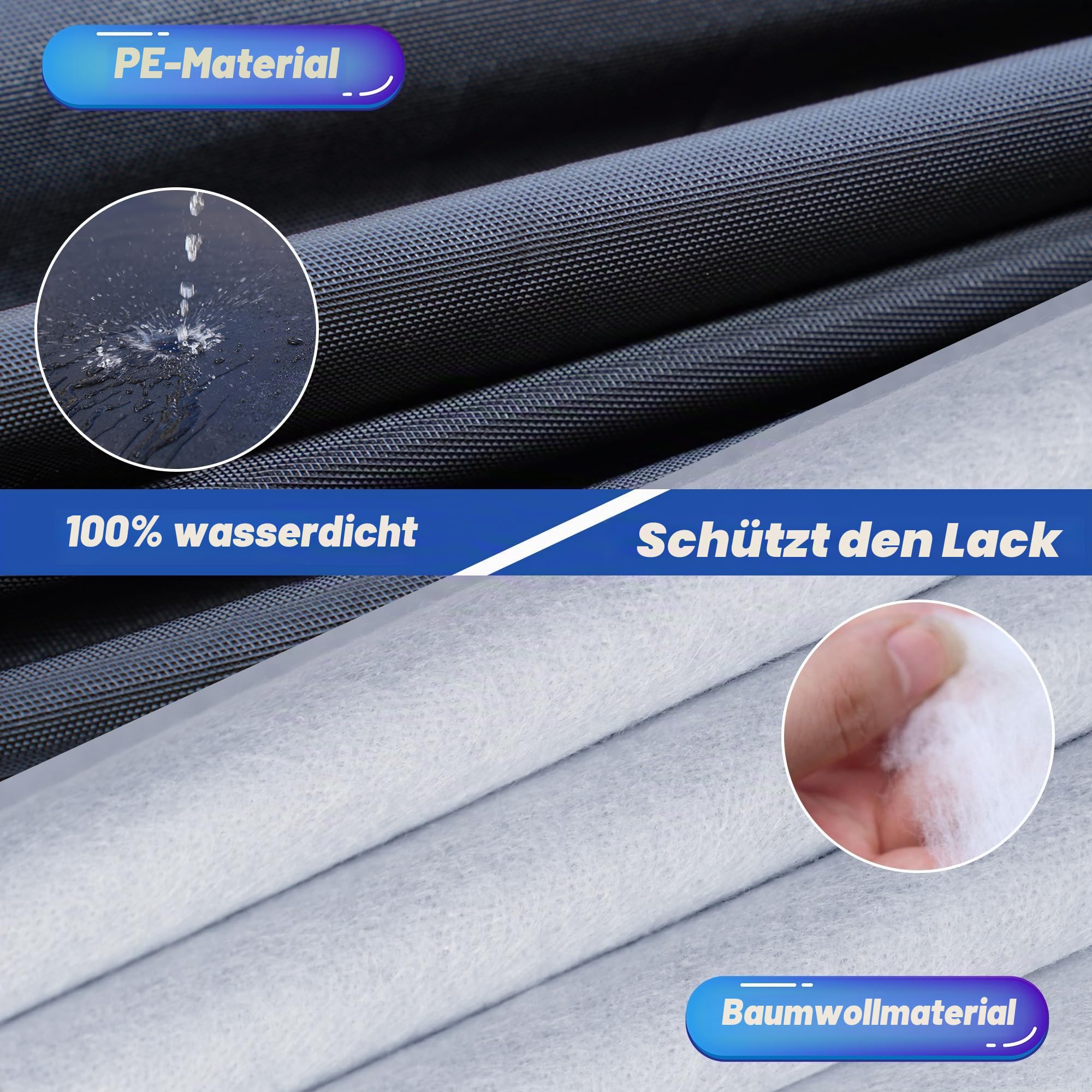 Cowtcver Autoabdeckung Wasserdicht Atmungsaktiv Passend für Audi A3/S3/RS3 Sportback/Allstreet 1996-2026, Vollgarage Autoplane für Sonne Regen Staub Schutz, Auto Abdeckplane Abdeckung.