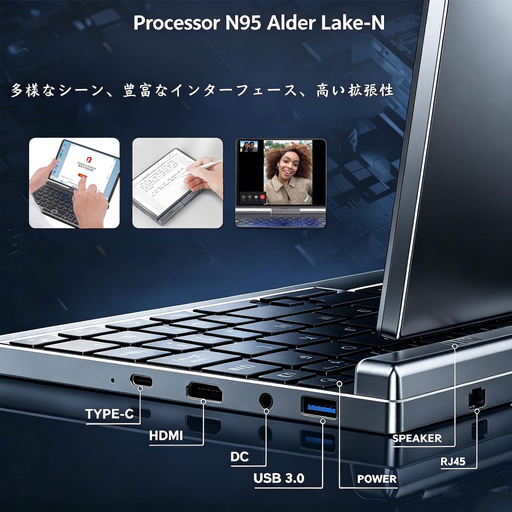 UMPC Windows11 8インチ 2in1 Amazon.co.jp: 8-Inch UMPC HD Touchscreen Portable 2-in-1 Compact