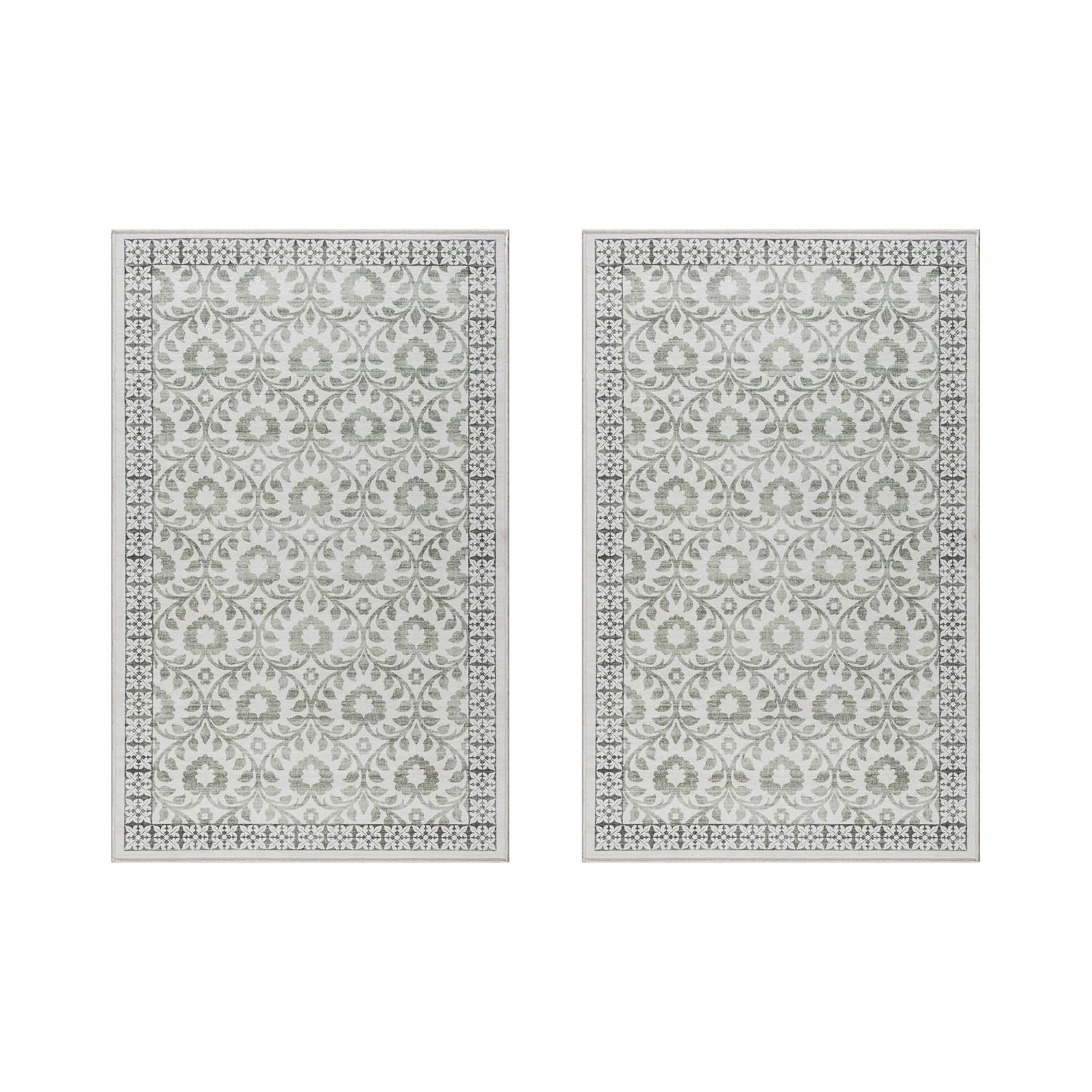 Gertmenian Indoor Boho Accent Rug - 2x4 Extra Small 2-Pack Non Slip Super Strong Ideal for High Traffic