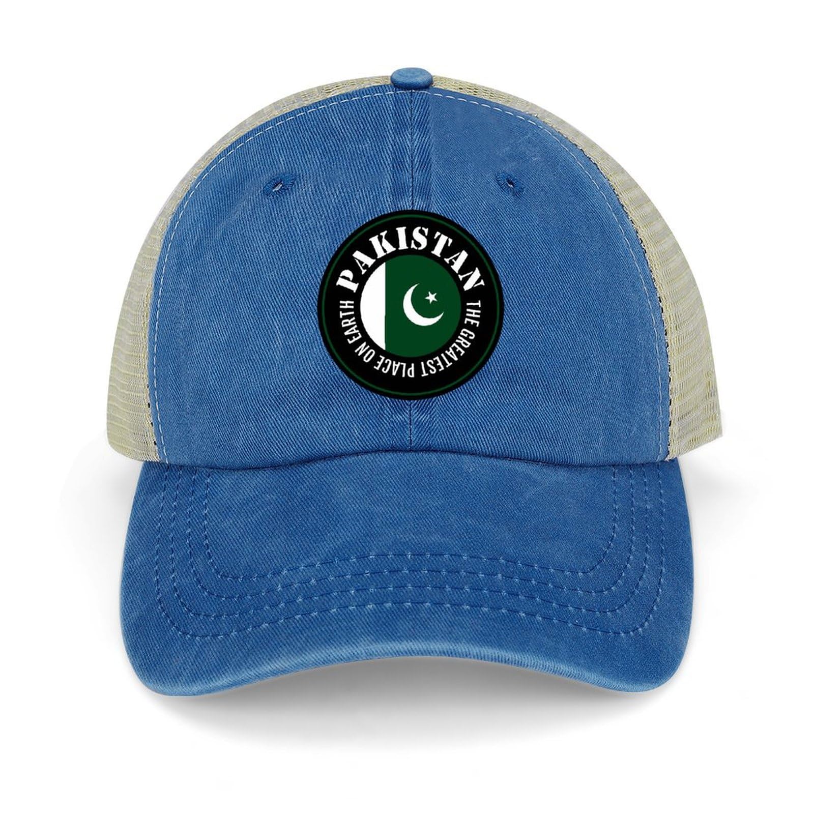Yelolyio Unisex Dark Blue The Greatest Place On Earth Pakistan Baseball Caps Pakistan Flag Cotton Caps Sun Hat Patriotic Caps Men's And Women's Hats Mesh Caps Outdoor Sports Caps Spring Summer
