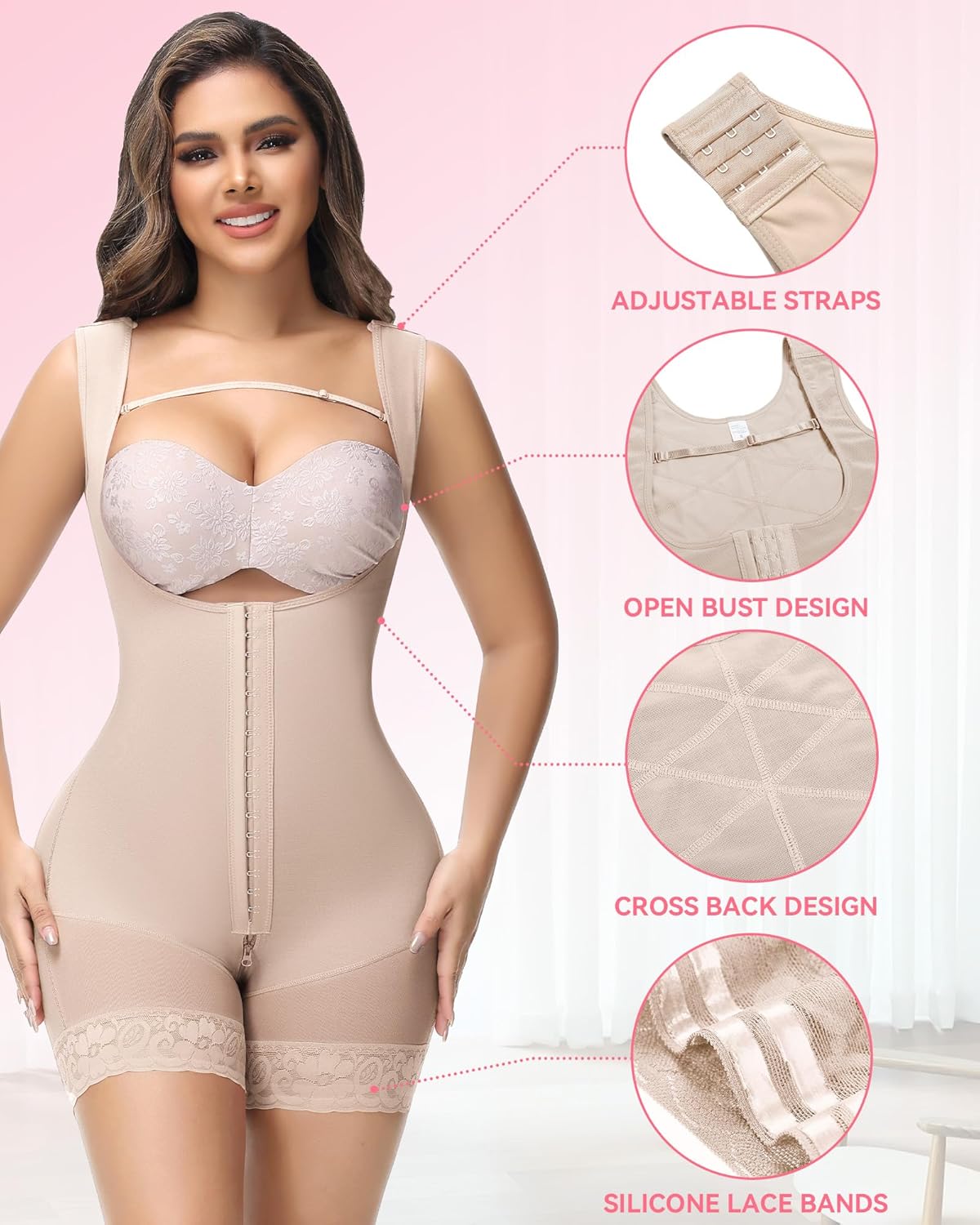 SHAPSHE Fajas Colombianas Moldeadoras Stage 2 Faja Tummy Control Shapewear High Compression Garment with Zipper Crotch - Image 6