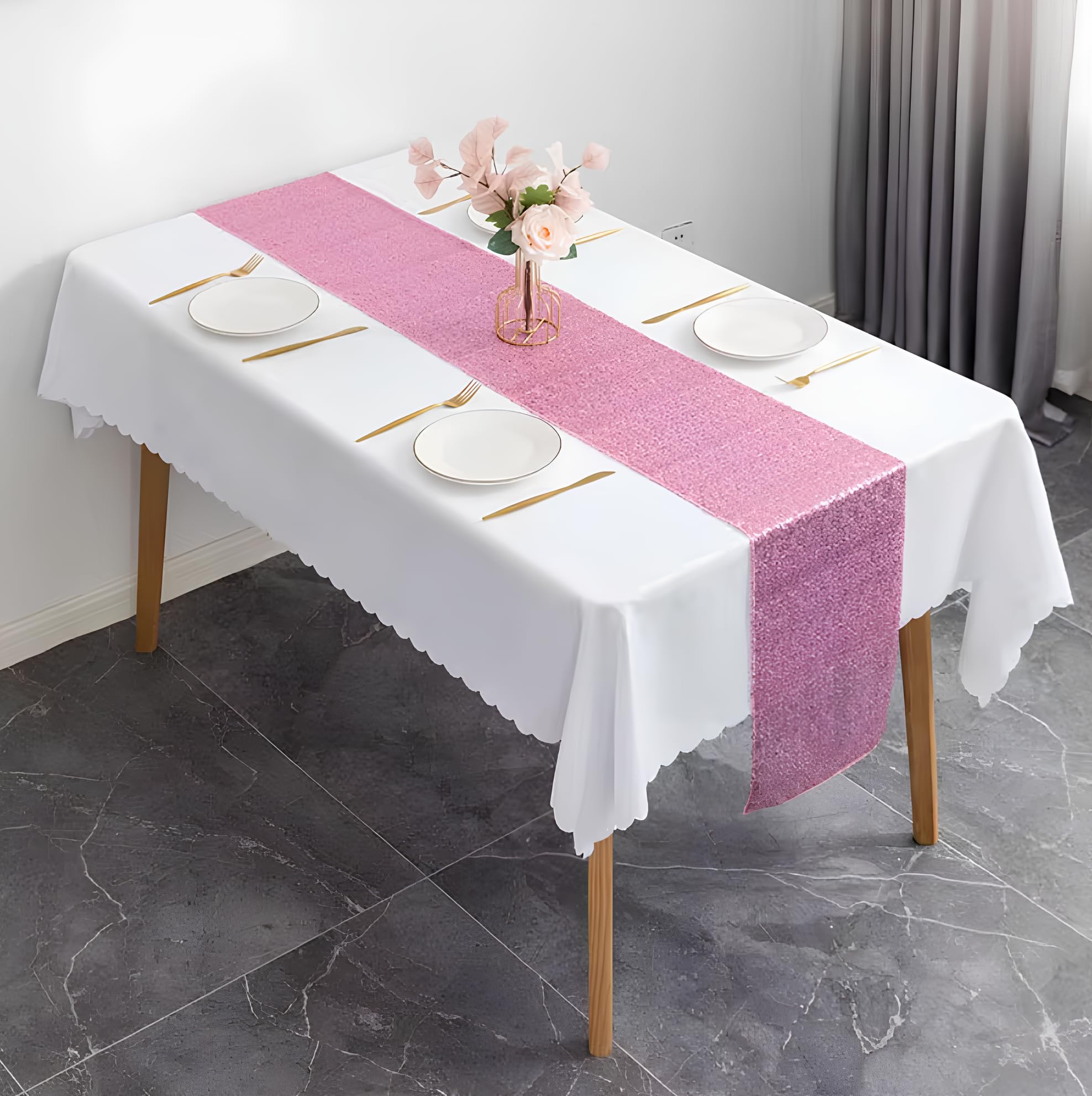 Elegant Event Essentials, Sequin Party Long Table Runner, for Spring Party Wedding, Reception, Banquet - Image 3