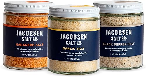 Vista 10 de Jacobsen Salt Co. Sal de pimienta negra – Sal marina kosher, no yodada, fabricada en Estados Unidos, sin OMG, condimento para carne, sal real