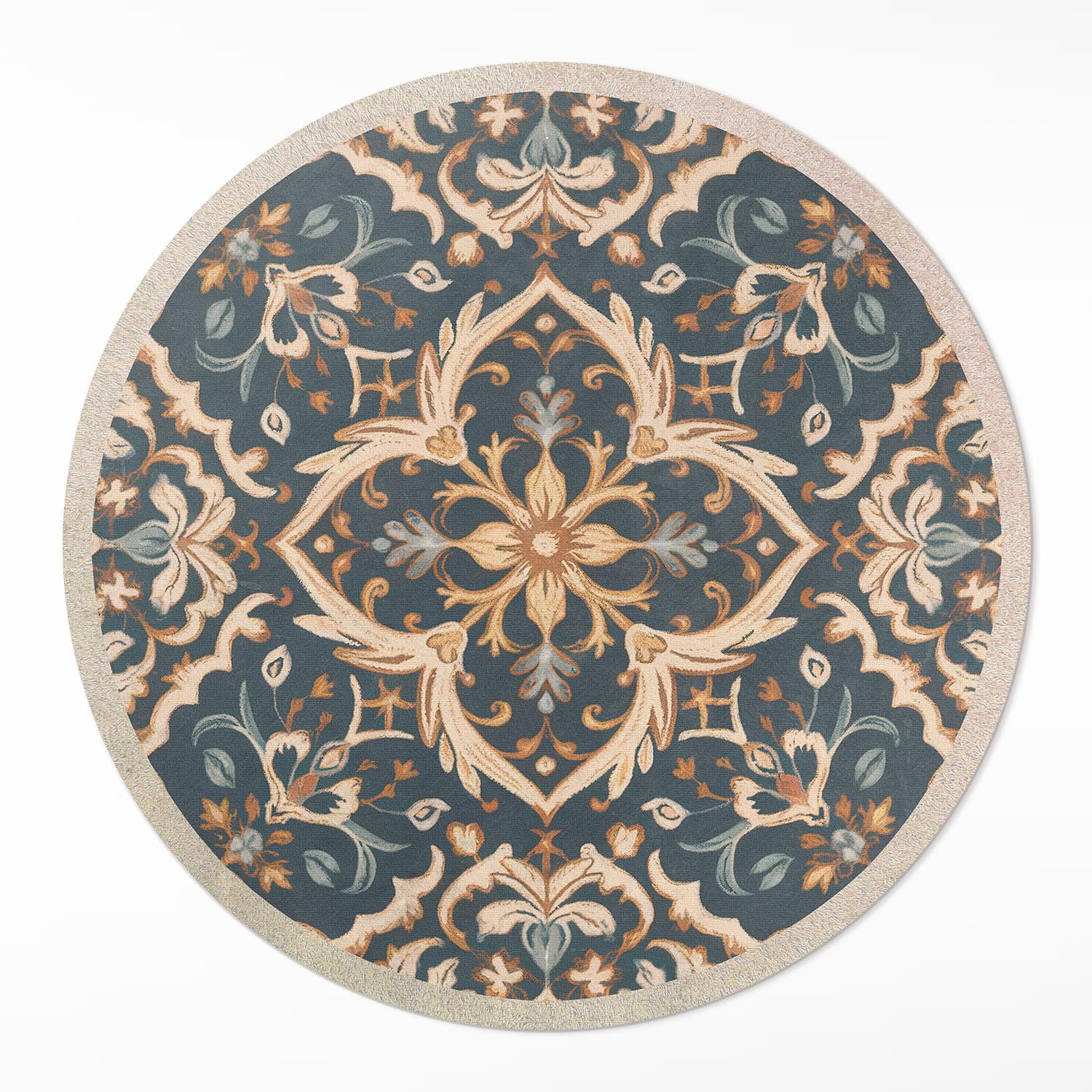 Tapis de sol vinyle anti-rayure pour protéger le sol de cuisine tapis rond PVC