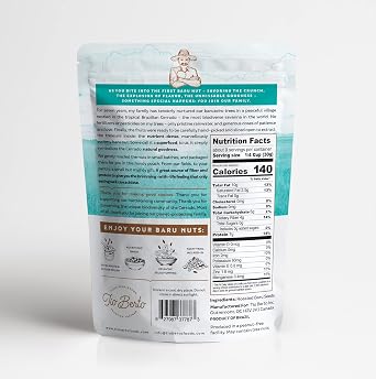 Baru Nuts Roasted, 10 oz Resealable Bag | Crunchy and Delicious | Suitable for Vegan, Gluten Free, Keto, Peanut Free Diets | High Protein Snacks | Premium Wild Supernuts | Healthy Snacks by Tio Berto