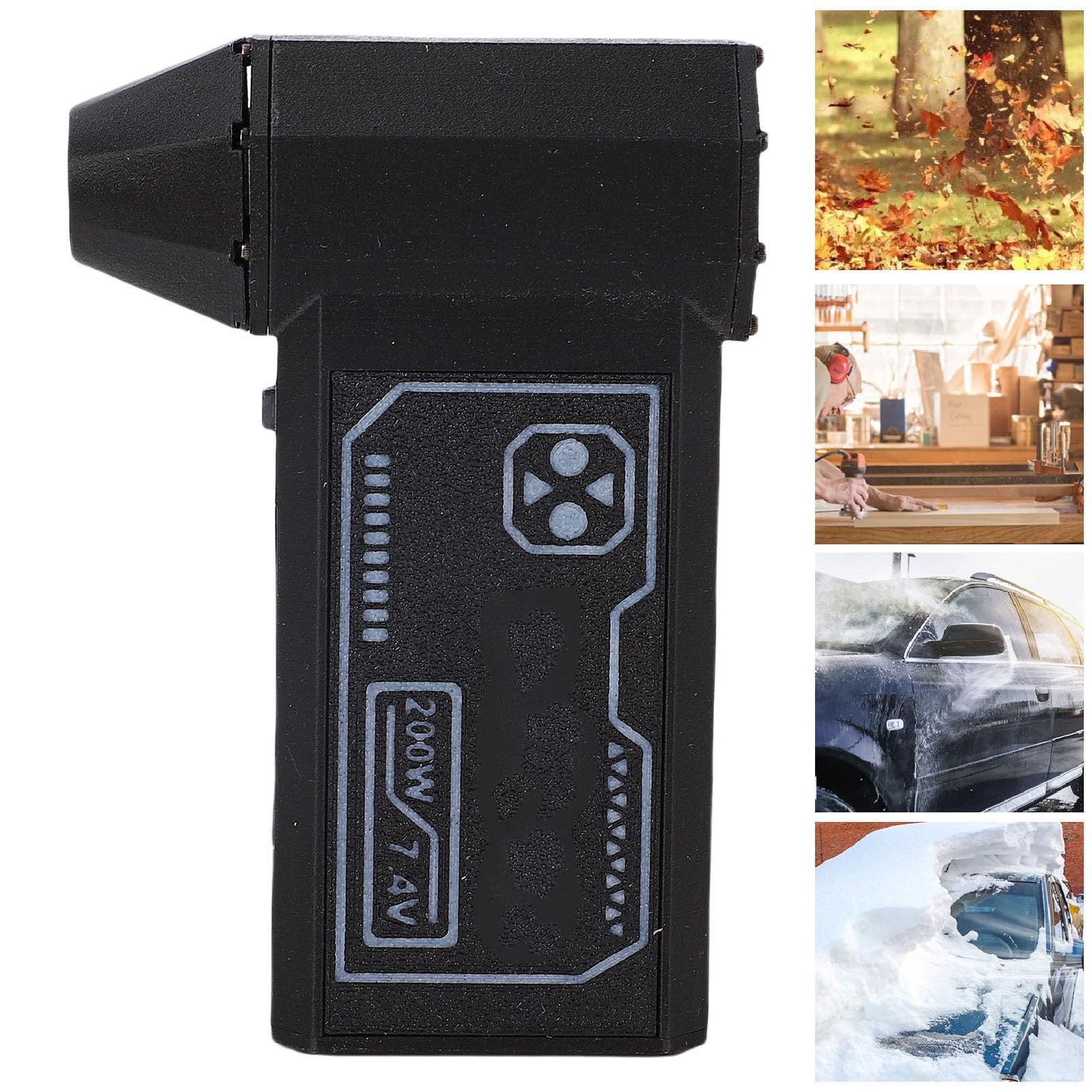 Asixxsix Soffiatore elettrico, soffiatore ad aria senza fili 130000 giri/min con regolazione della velocità a 3 livelli, batteria ricaricabile 4000 mAh per tastiera e auto