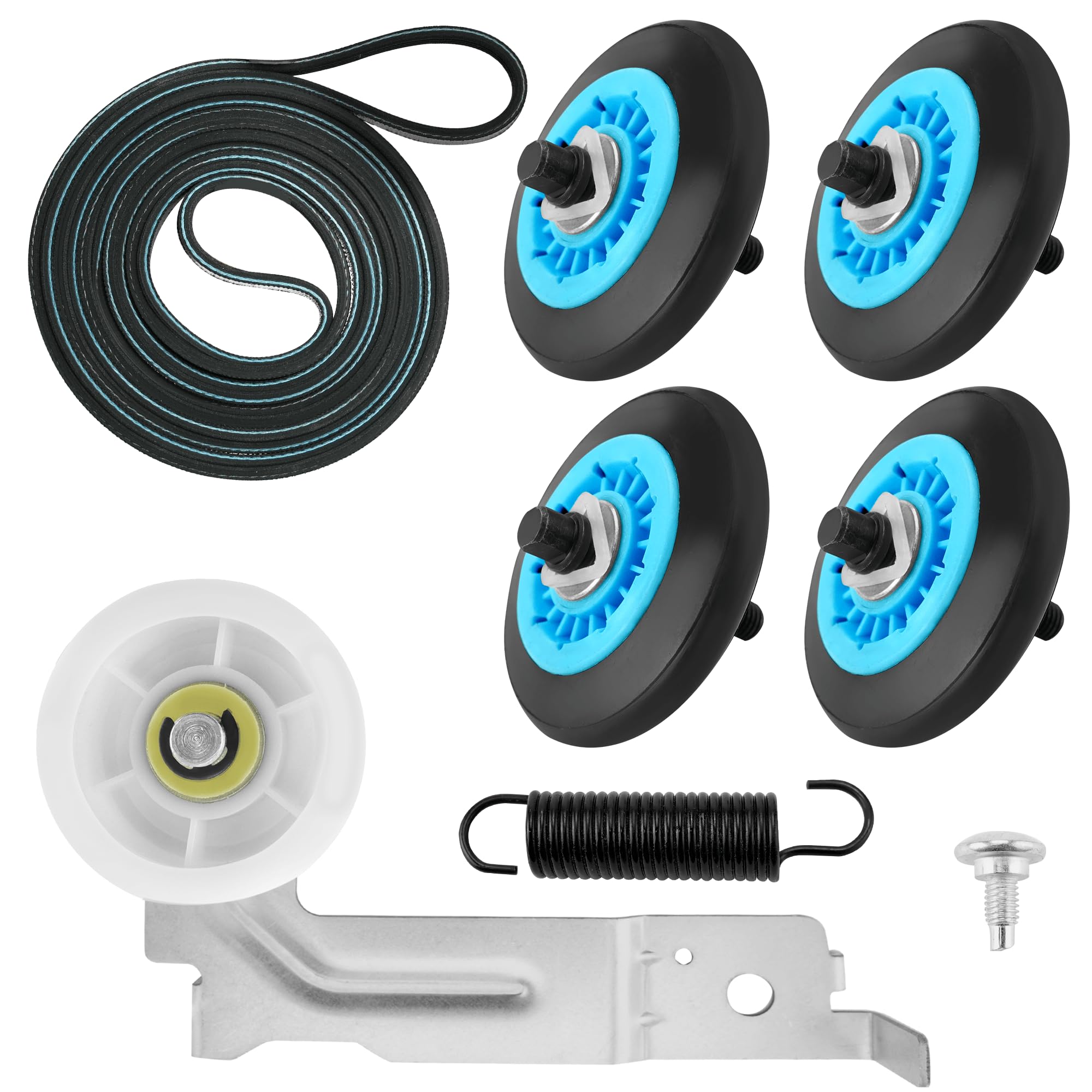 Kit rouleau de sèche-linge Samsung DC97-16782A avec courroie 6602-001655 et poulie DC93-00634A