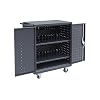 Pearington 24 Device Mobile Charging and Storage Cart for iPads, Chromebooks and Laptop Computers, Up to 15-Inch Screen Size, Surge Protection, Front & Back Access Locking Cabinet