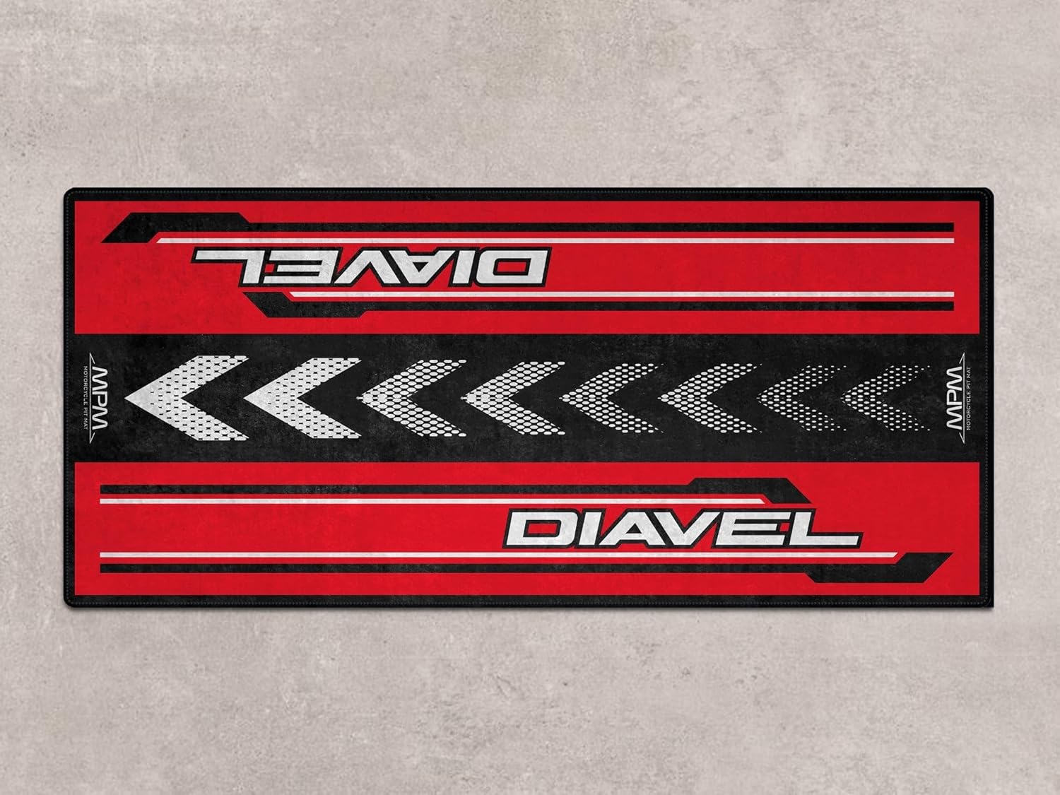Parking Mat for Diavel Motorcycle Models, Display and Pit Mat, Washable Non-Slip Garage and Showroom Floor Carpet (Size 2: 102 x 47/260 x 120 cm)