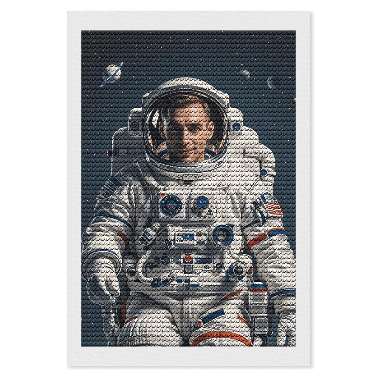 FekiLoot Astronauts Diamond Art Kits for Adults, 5D Aurora Diamond Painting Kits for Beginners DIY Full Drill Dots Gem Art Paint Crafts for Home Wall Decor 8"x12"