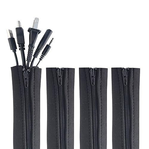 Wrap-It Zipper Cable Sleeve Cord Organizer (4-Pack)
