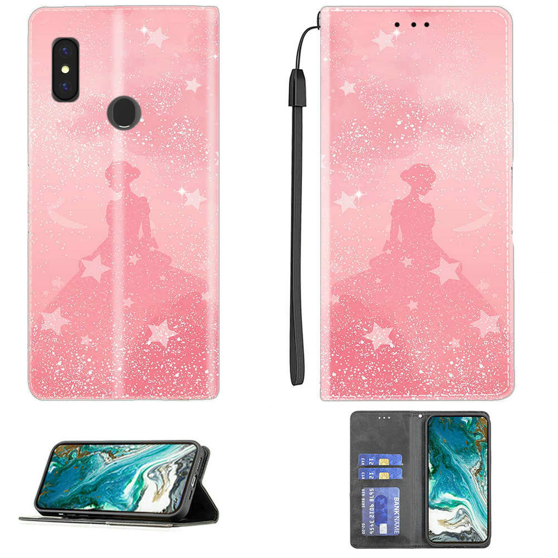 Étui Portefeuille Pour Téléphone Gigaset GS290 - Cuir Artificiel Brun - 2 Compartiments + 3 Emplacements Cartes - Neuf