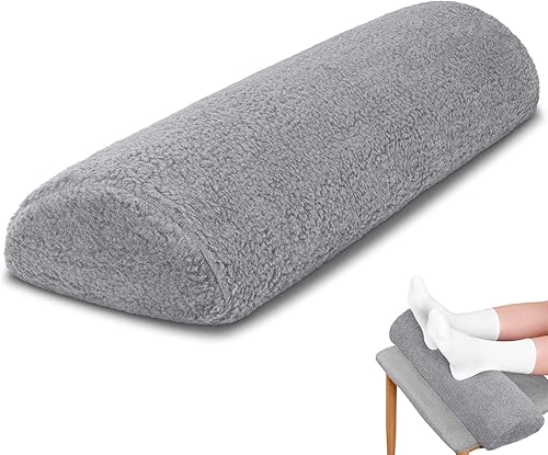 Cojín reclinable para reposapiés para sofá con funda para media luna, almohada debajo de la rodilla, para dormir de espalda y aliviar el dolor, 19.7