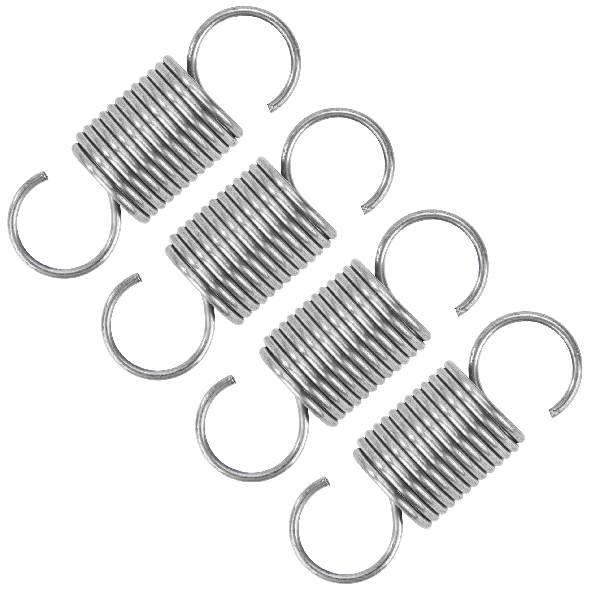 4 Ressorts De Traction Acier Inoxydable 60mm - Force 8KG - Crochets Doubles - Pour Tentes Et équipements