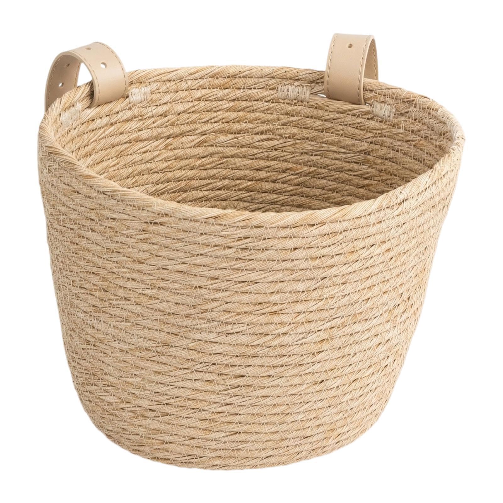 Amagogo Kids Bike Basket with Adjustable Straps Sundries Container Lightweight Storage Front Basket for Tricycle