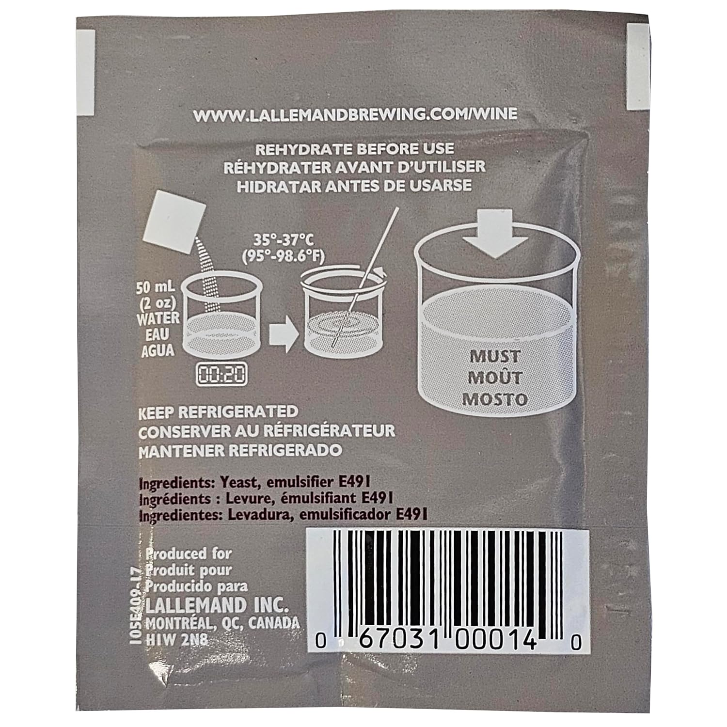 1230269 Bourgovin RC 212 Saccharomyces cerevisiae (5 g. Pouch)