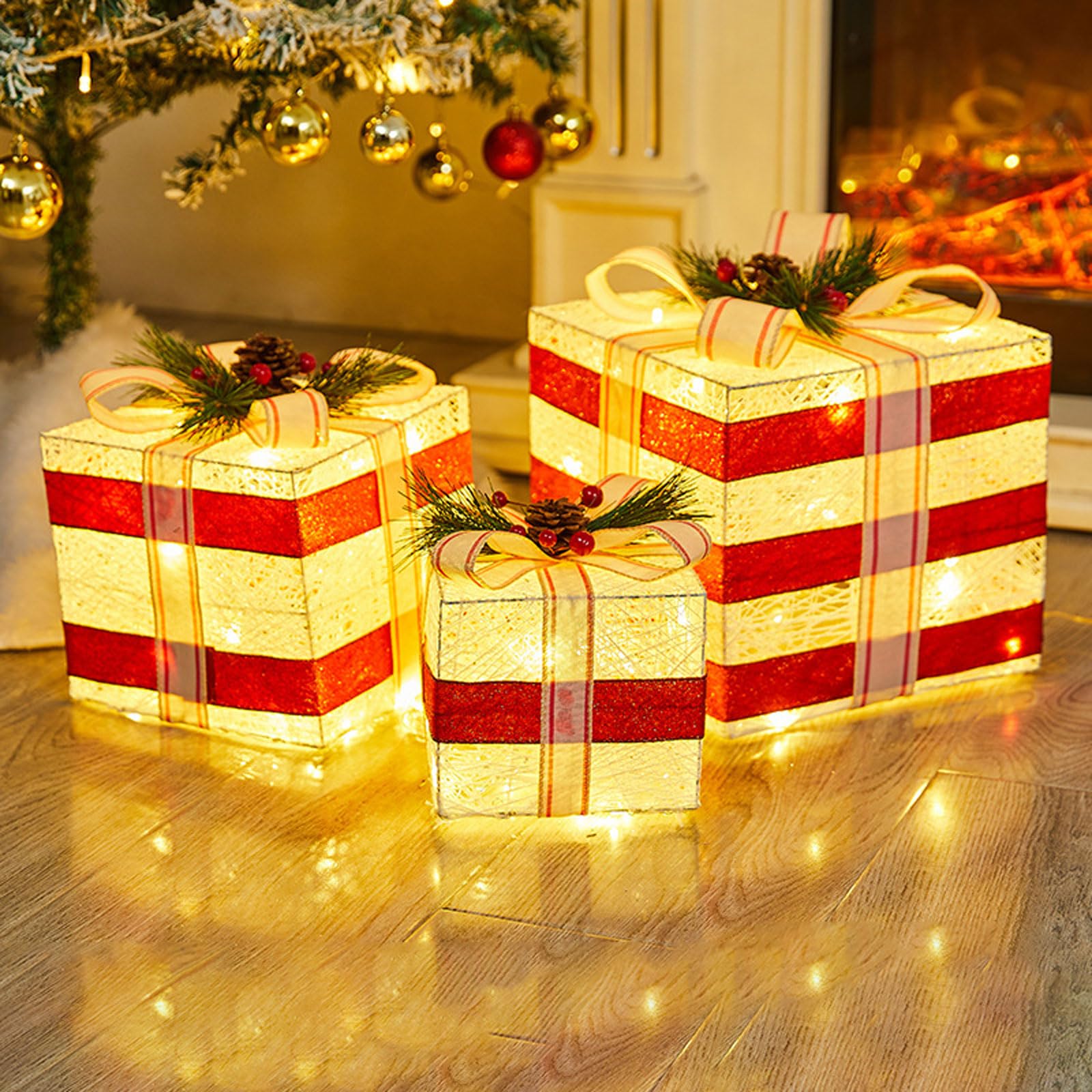Boîtes cadeaux de Noël à DEL pour illuminer la chambre et les fenêtres