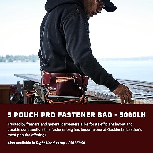 Miniatura 2 de Occidental Leather 3 Pouch Pro Fastener Bag Cafe,Negro -